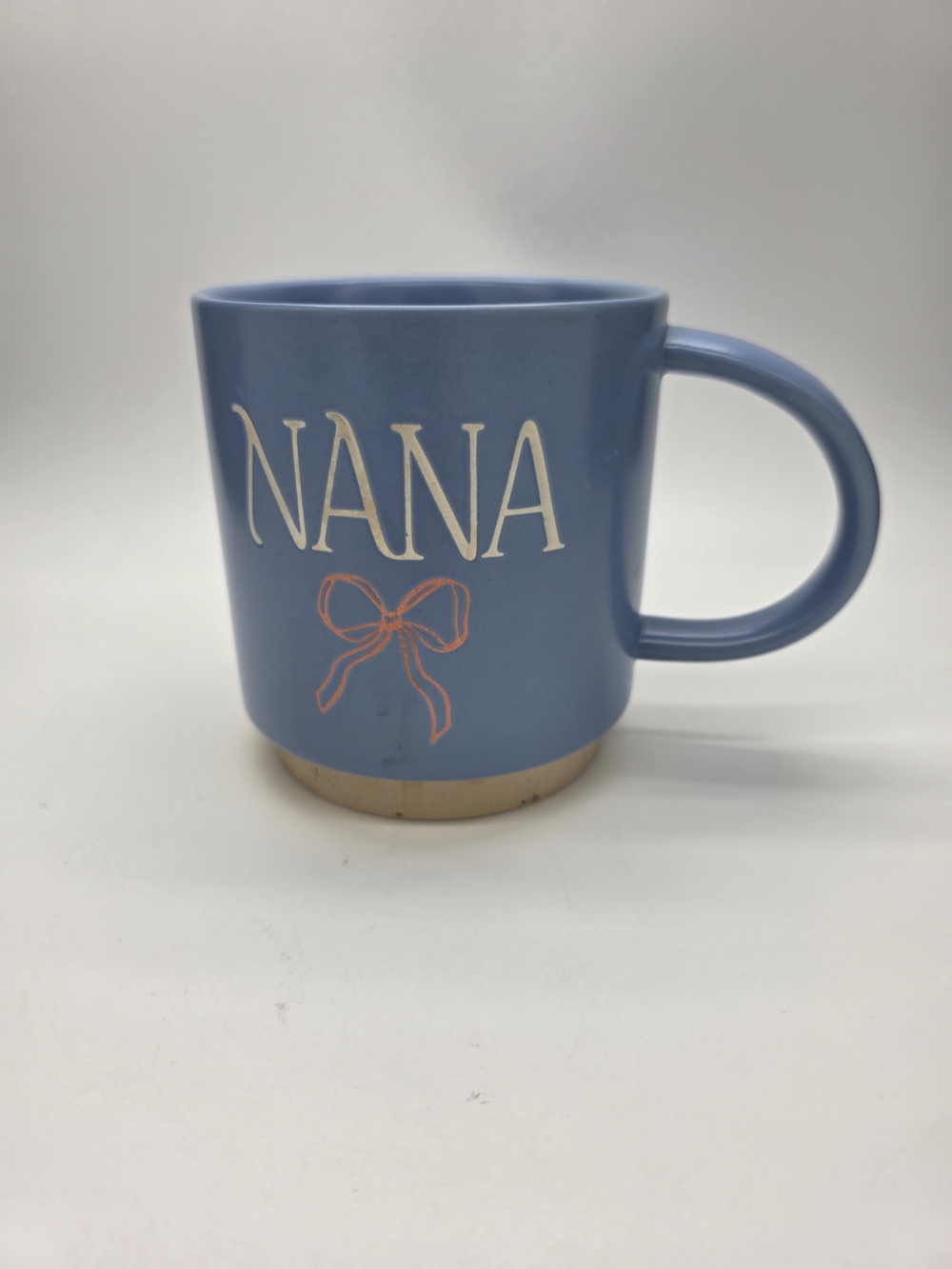 Hallmark Blue 'NANA' Ceramic Mug with Pink Bow Accent